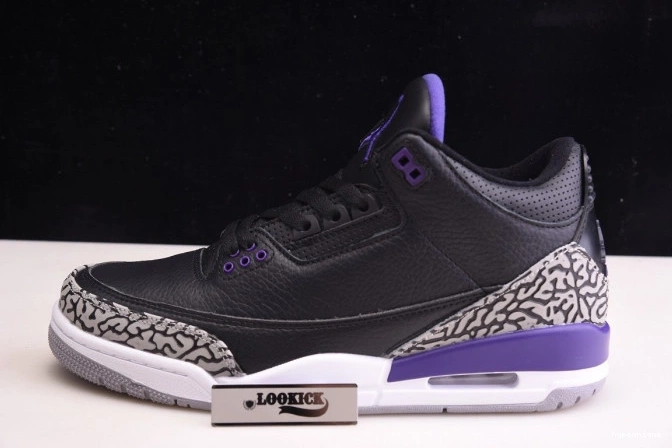 HYPE Black CT8532-050 Purple Court Jordan Air Retro 3 0825